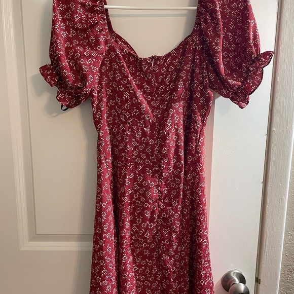 Red Floral Dress - Picture 2 of 4